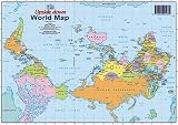 World Upside down A4 Map