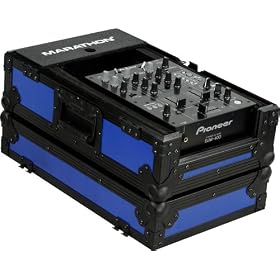Marathon Flight Ready Blk Series Case MA-10Mixblkblue - Black Series - 10-Inch DJ Mixer Case Fits Large Format 10-Inch Size Mixers (Blue)