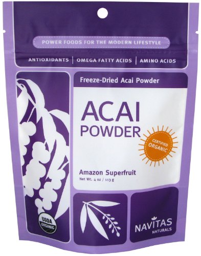 Navitas Naturals Organic Freeze Dried Acai Powder Amazon Superfruit, 8-Ounce Pouch