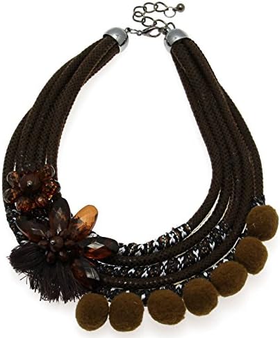 GDSTAR Unique Desig Indian Jewelry Hi-Q Rope Chains Fur cones Resin Flower Chokers Vintage Necklaces