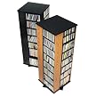 Four-Sided Spinning Tower - Oak/Black
