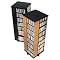 Four-Sided Spinning Tower - Oak/Black