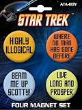 Star Trek Quotes Round Magnet Set 40087RM4