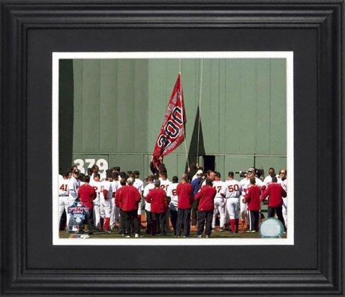 Boston Red Sox Fenway Park World Series Champs Flag Ceremony Framed Unsigned 8x10 Photograph