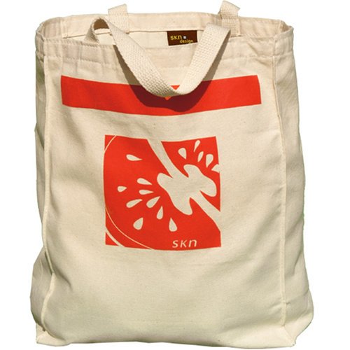 Reusable grocery tote The ORGANIC Tomato Bag (100% certified organic cotton grown woven and sewn in the USA)
