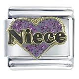 Niece Heart Italian Charms Bracelet Link