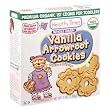 Healthy Times Premium Organic Whole Grain Arrowroot Cookies, Vanilla, 5-Ounce Boxes (Pack of 12)
