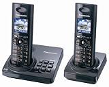 Panasonic KX-TG8232B DECT 6.0  Expandable Digital Cordless Phone System with 2 Handsets (Black)