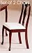 Kitchen & Housewares : Set of 2 Cherry Finish Wood Queen Anne Style Dining Side Chairs