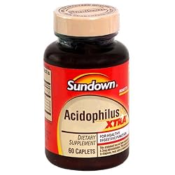 Sundown Naturals Acidophilus Xtra, Probiotic, Caplets, 60 ct.