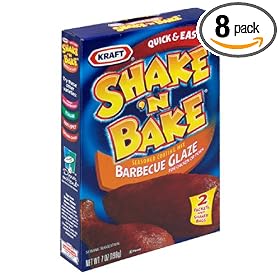 Shake 'N Bake Seasoned Coating Mix, BBQ Glaze, 7-Ounce Boxes (Pack of 8)