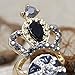 So Beauty Hot Newest Coming Fashion Single Nail Ring Mixed Metal Black Rhinestone Popular Finger Designs