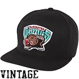 Mitchell & Ness Vancouver Grizzlies Hardwood Classics Basic Vintage Logo Snapback Hat - Black