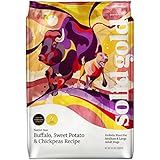 Solid Gold Native Sun Holistic Dry Dog Food, Buffalo, Sweet Potato & Chickpeas, Grain & Gluten Free, Moderately Active Adult Dogs, Medium & Large, 24lb Bag