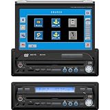 METRIK AM/FM/CD/MP3/DVD RECEIVER w/7 FLIP-OUT TOUCHSCREEN MONITOR
