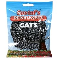 Gustaf's Dutch Licorice Cats, 5.2-Ounce Bags (Pack of 12)
