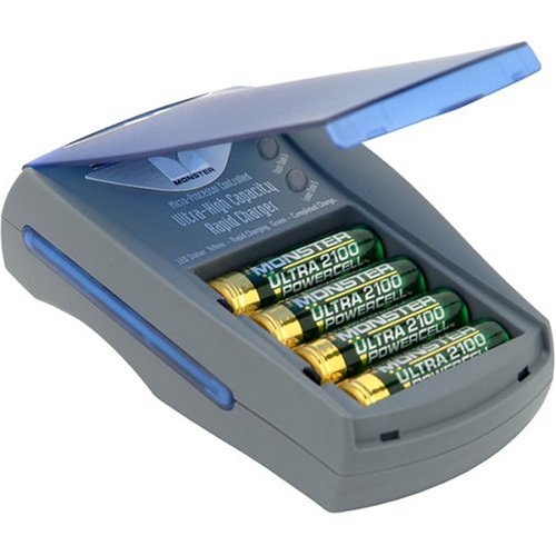 Monster Cable MB 4-UHCRC AA Ultra 2100 Digital Camera Power 2100 mAh 4-Pack, with Digital Charger