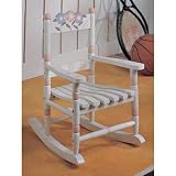 Teamson Kids Bouquet Flip Up Vanity and Stool Set with Slatted Rocking Chair