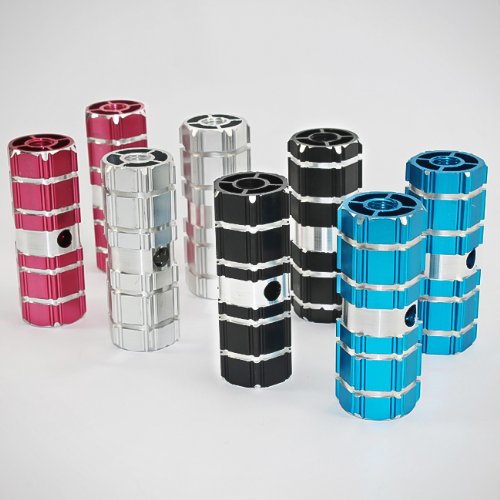Pair BMX Mountain Bike Bicycle Antislip Cylinder Aluminum Alloy 3/8" Standing Axle Foot Pegs