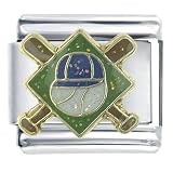 Baseball Italian Charms Bracelet Link