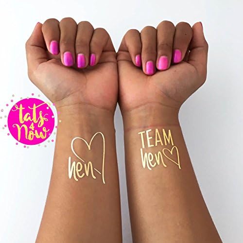 Set of 16 Bachelorette Party, bachelorette tattoo, TEAM HEN, bridal party, bridesmaid tattoo, bride, hens party, wedding party