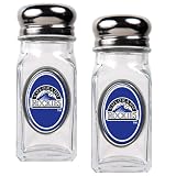 MLB Colorado Rockies Salt and Pepper Shaker Set with Crystal Coat