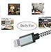Yakonn Nylon Braided USB 8Pin Aluminum Heads Lightning to Sync Charging Cable, 6 Feet (2 Pack) - Gray