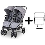 Snap Duo Grey Marle (2015) + Valco Baby Snap Duo/Dual (Twin) Car Seat Adapter (Chicco)