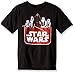 Star Wars Big Boys' T-Shirt, Logo Black, X-Large/18-20