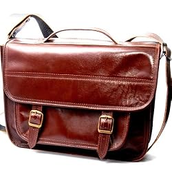 Original leather business or laptop bag - ( 40x28x10 cm OR 16x11x4 inches )