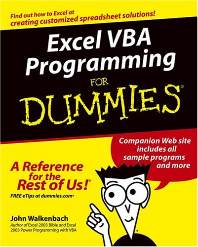 Excel VBA Programming For Dummies (For Dummies (Computer/Tech)) under The Books Store