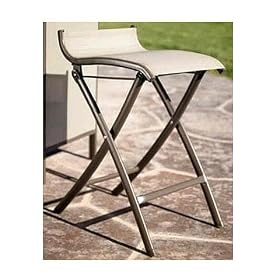 Set of 4 Folding Patio Chairs / Bar Stools with FREE SHIPPING * Liquidation *