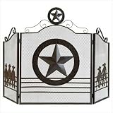 Rustic Star Fireplace Screen