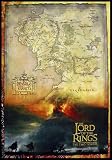 Map Of Middle EGold Wood-Mounted Arth Lord Of The Rings Movie Lotr Gold Wood-Mounted Art Poster Print - 27