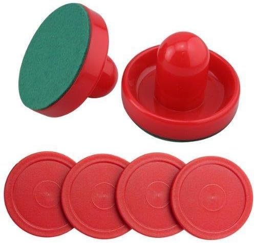 Air Hockey Two Red Pushers plus Four Red Pucks