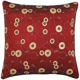 Floral Swirl Cushion Cover-Burgundy