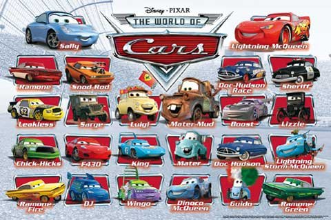 Empire 106735 Cars World of Cars, Poster / Plakat ca. 91.5 x 61 cm