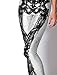 HaboZoo Women Rock X-ray Skeleton Bone Skull Leggings Tights White