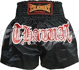 Thawat Black Muay Thai Boxing Shorts, M