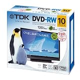 TDK 録画用DVD-RW デジタル放送録画対応(CPRM) 4倍速 インクジェットプリンタ対応(ホワイト・ワイド) 10枚パック 5mmスリムケース DRW120DPWB10UE
