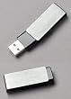 Premium Brushed Aluminum/Black Swivel USB Flash Memory Drive 64GB