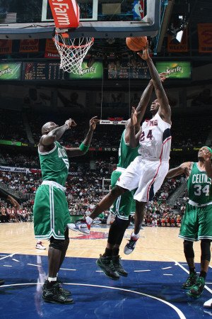 Boston Celtics v Atlanta Hawks: Marvin Williams Sports Photographic Poster Print by Scott Cunningham, 24x36