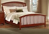 IMAGE OF VB Appalachian Hardwoods 300 Dark Cherry Solids King Size Arched Slat Bed - 300-669/966/922/MS1