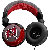 iHip NFH22TBB NFL Tampa Bay Buccaneers DJ Style Headphones, Red/Black