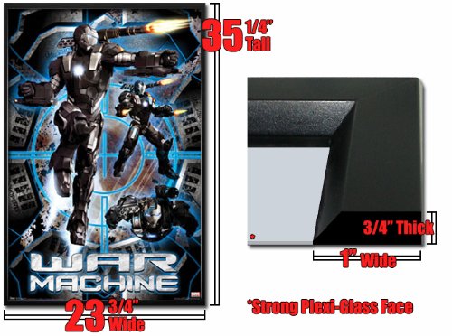 Framed Iron Man 2 Poster War Machine Movie Art Fr 6253