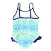 Disney The Little Mermaid Ariel Girls Swimsuit Swimwear (4T, Seashell Lavender)
