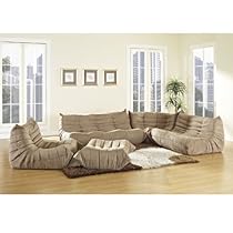 Big Sale Lexington Modern Waverunner Modular Sectional Sofa Set, Brown, 5-Piece