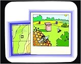 Decorated Mouse Pad with map, beehive, beekeeping