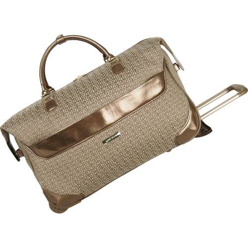 Anne Klein Luggage Signature Wheeled Business Suitcase, Brown/Tan, One Size