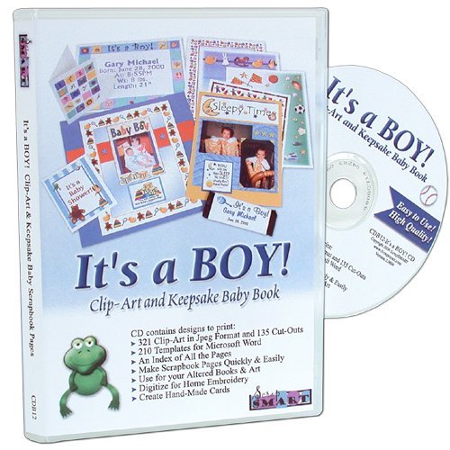 ScrapSMART - It's a Boy - Software Collection - Jpeg & Microsoft Word files (CDB12)